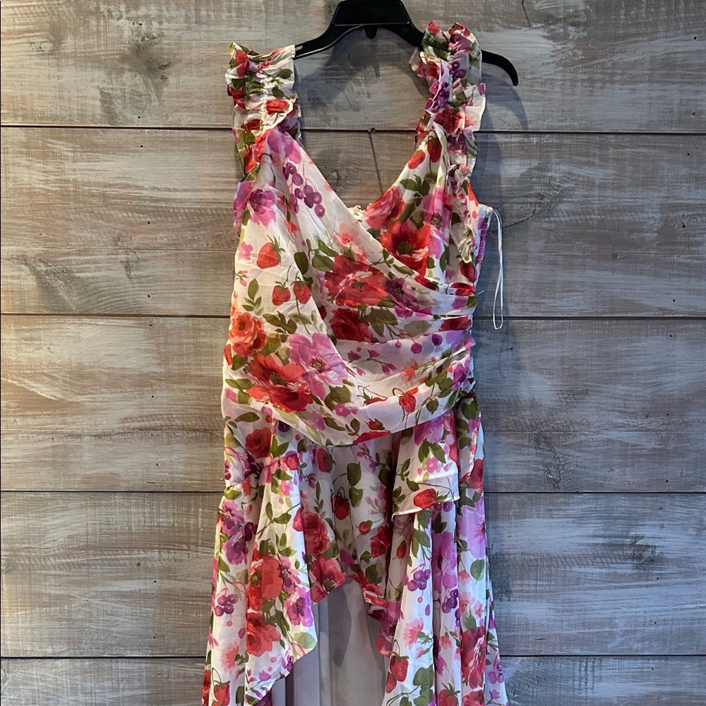 New Abercrombie & Fitch Pink and Green Floral Dress size XL P